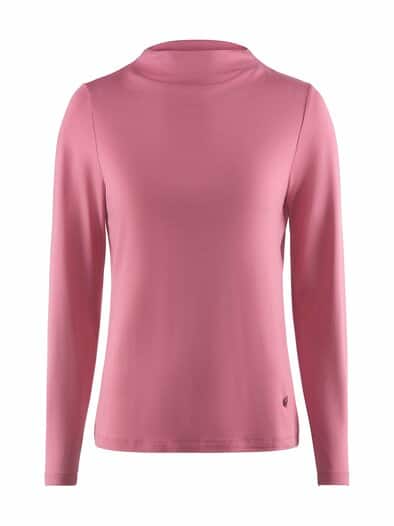 Jersey-Shirt Turtlekragen Rosenholz