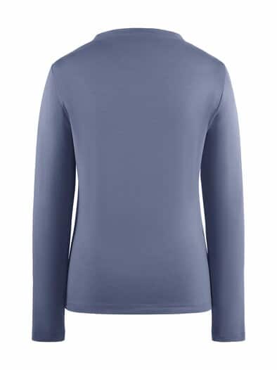 Jersey-Shirt Turtlekragen Granitblau
