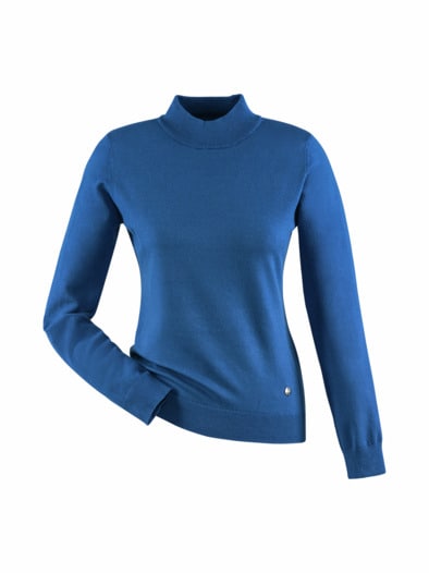 Stehkragen-Pullover Supersoft Royal-Blau