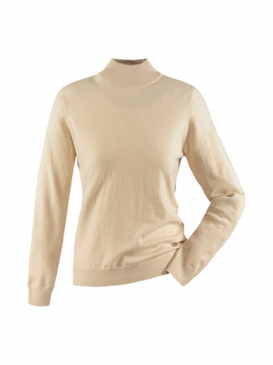 Stehkragen-Pullover Supersoft Hellbeige