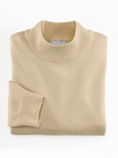 Stehkragen-Pullover Supersoft Hellbeige