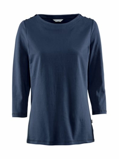 Baumwoll-Shirt 3/4 Arm Marine