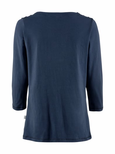Baumwoll-Shirt 3/4 Arm Marine
