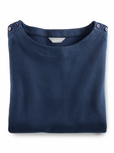 Baumwoll-Shirt 3/4 Arm Marine