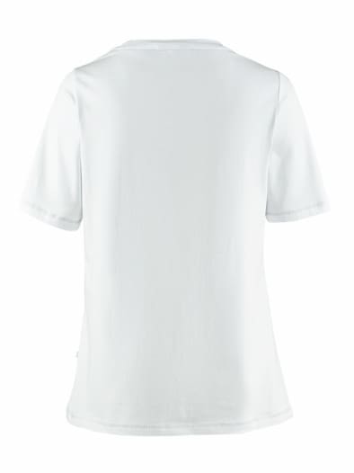 Baumwoll-Shirt Blumenwiese Weiß