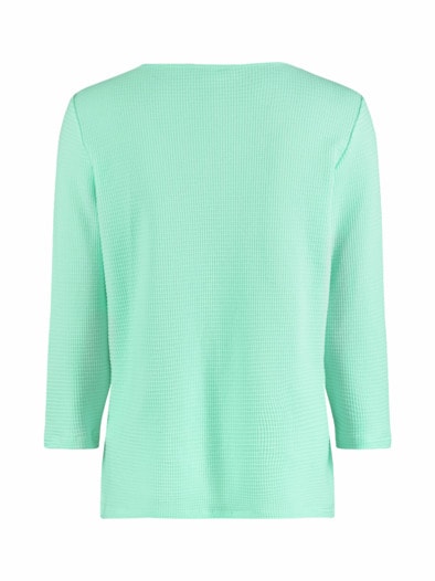 Struktur-Shirt Knopfdetail Mint