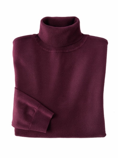 Rollkragen-Pullover Supersoft Bordeaux