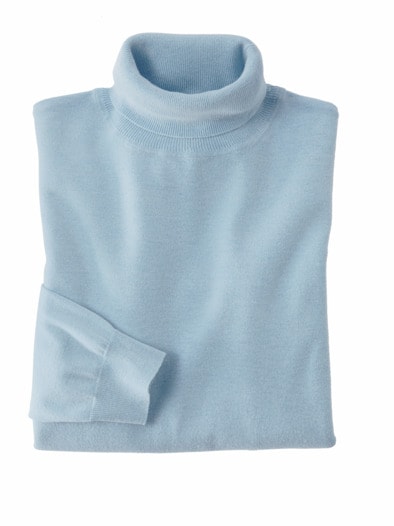 Rollkragen-Pullover Supersoft Hellblau