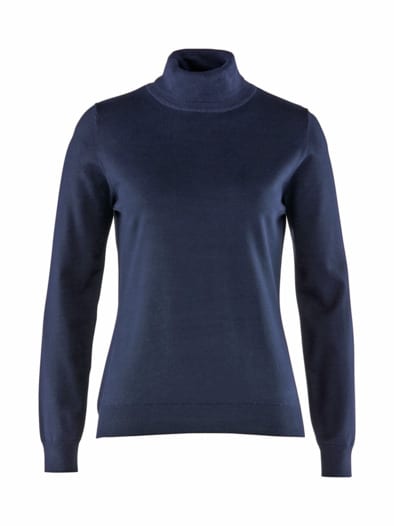 Rollkragen-Pullover Supersoft Marine