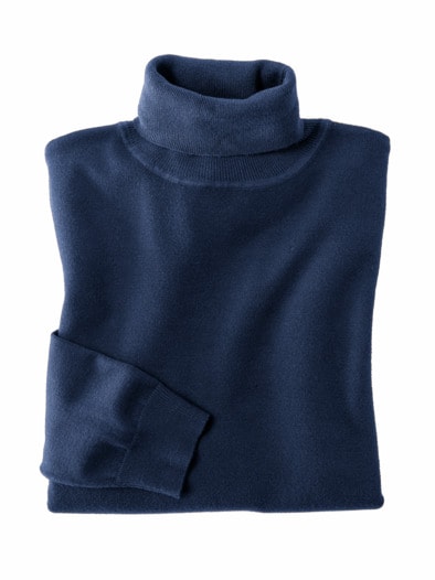 Rollkragen-Pullover Supersoft Marine