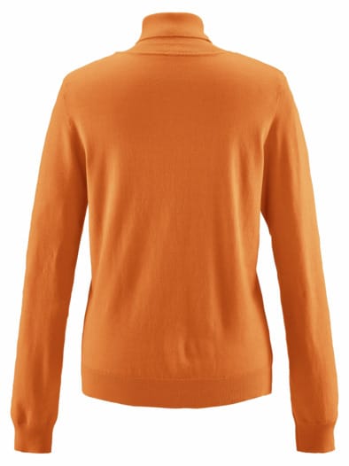 Rollkragen-Pullover Supersoft Orange