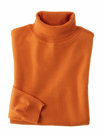 Rollkragen-Pullover Supersoft Orange