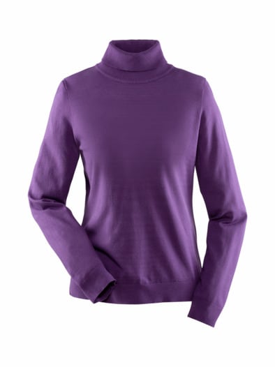 Rollkragen-Pullover Supersoft Violett