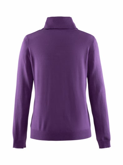 Rollkragen-Pullover Supersoft Violett