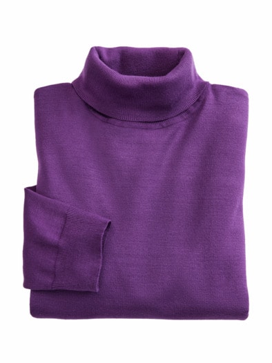 Rollkragen-Pullover Supersoft Violett