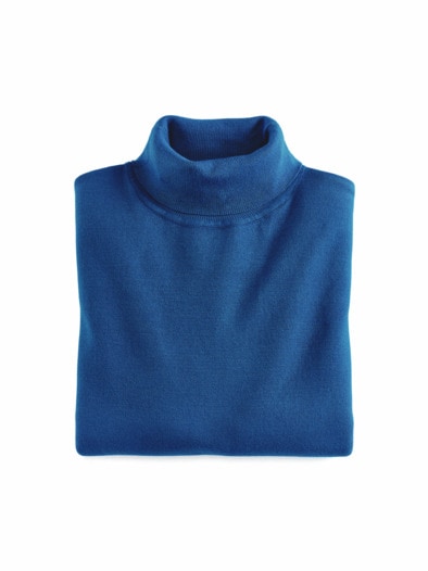 Rollkragen-Pullover Supersoft Royal-Blau