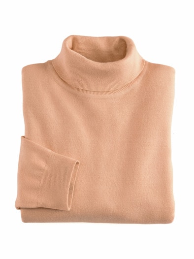 Rollkragen-Pullover Supersoft Pfirsich