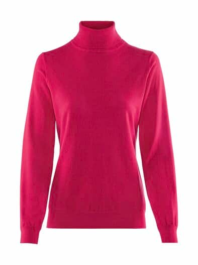 Rollkragen-Pullover Supersoft Magenta
