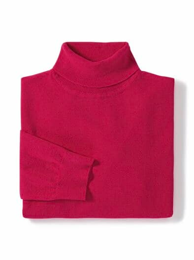 Rollkragen-Pullover Supersoft Magenta