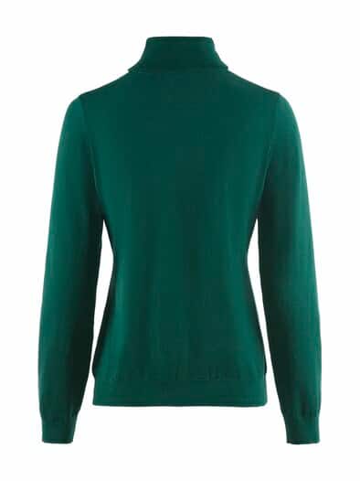 Rollkragen-Pullover Supersoft Dunkelgrün