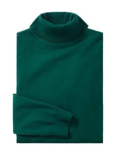 Rollkragen-Pullover Supersoft Dunkelgrün