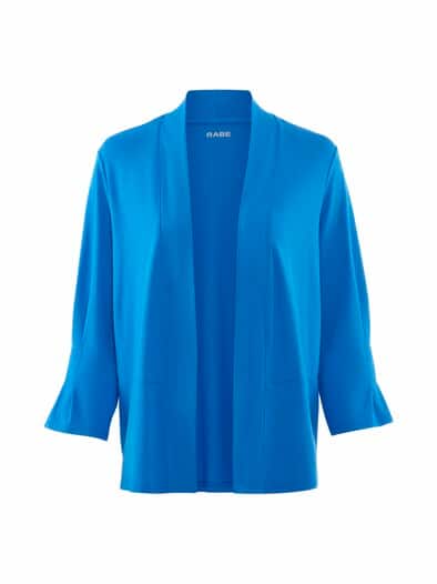 Rabe offener Cardigan mit 3/4 Arm Royalblau