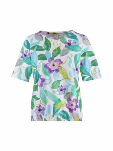 Rabe Rundhalsshirt Blumenwiese Multicolor