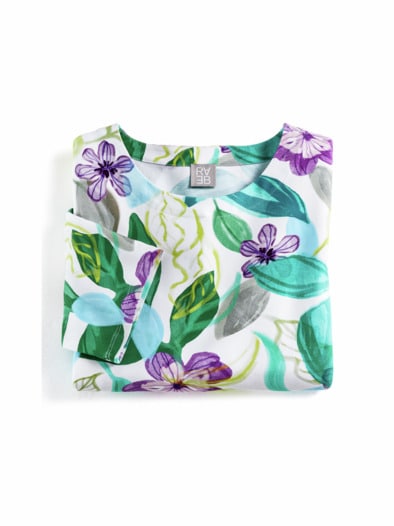Rabe Rundhalsshirt Blumenwiese Multicolor