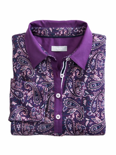 Baumwoll-Poloshirt Everyday Violett gem.