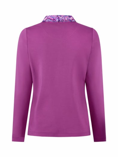 Baumwoll-Poloshirt Everyday Beere Unifarben
