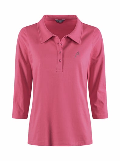 Jersey Polo mit Strassbesatz Wassermelone