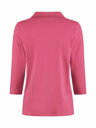 Jersey Polo mit Strassbesatz Wassermelone