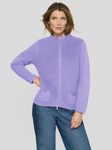 Rabe Strickjacke relax Flieder