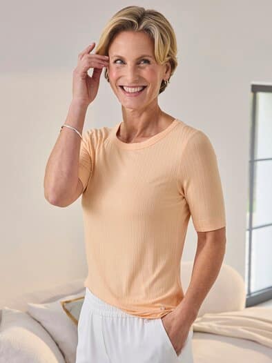 Shirt Costola Pfirsich