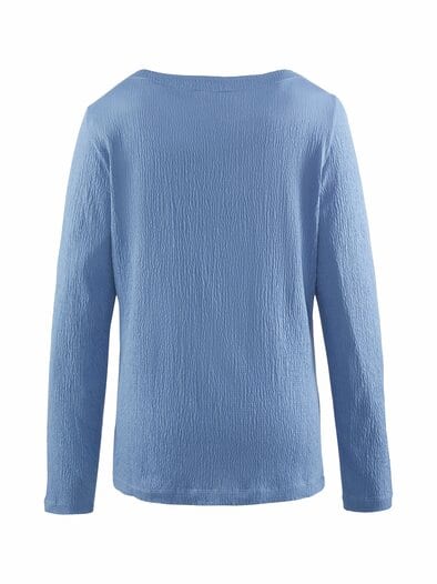 Jersey-Krepp Shirt elegance Indigo