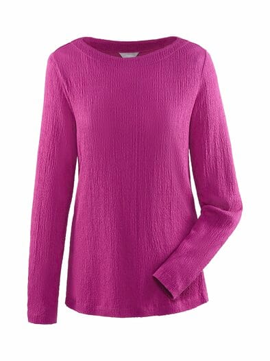 Jersey-Krepp Shirt elegance Magenta