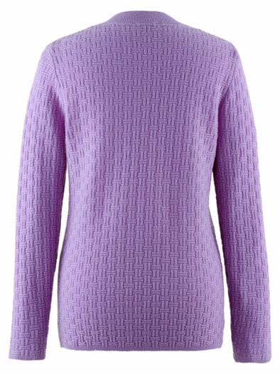 Woll-Pullover Struktur Lila
