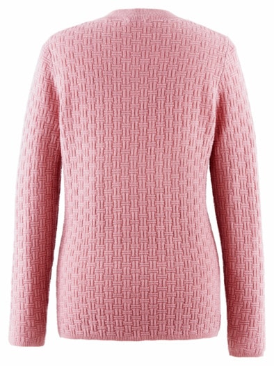 Woll-Pullover Struktur Altrosa