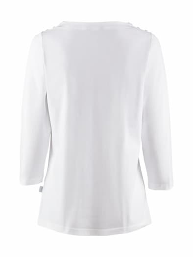 Baumwoll-Shirt 3/4 Arm Weiß