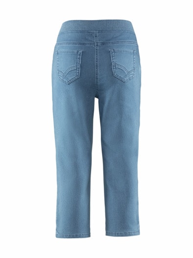Capri-Bequembundjeans Powerstretch Light BlueDenim