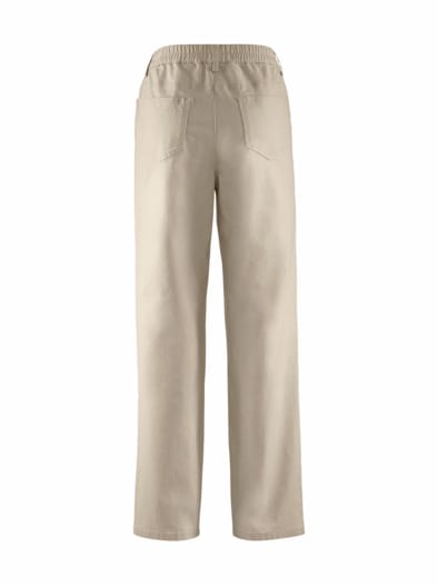 Urlaubshose Baumwoll-Leinen-Mix Beige