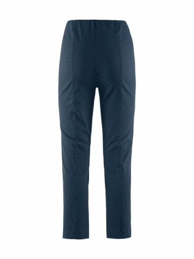 7/8-Edel-Stretch-Hose Comfort fit Marine-Weiß