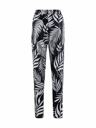 Jersey Schlupfhose Schwarz/ Weiß