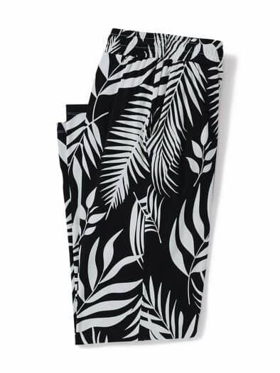 Jersey Schlupfhose Schwarz/ Weiß