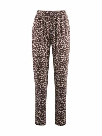 Jersey Schlupfhose Braun/Weiß
