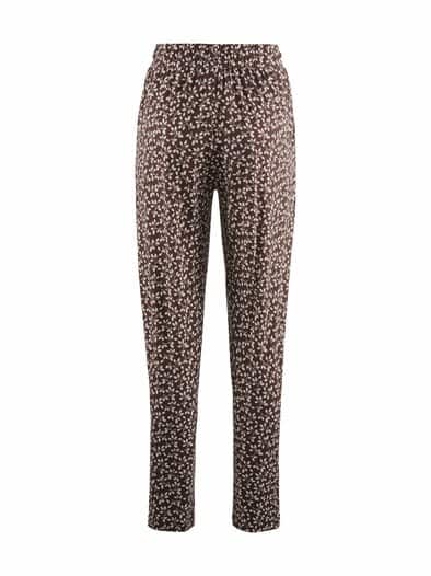 Jersey Schlupfhose Braun/Weiß