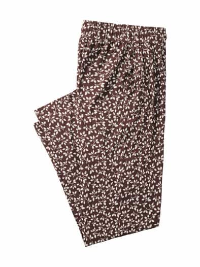 Jersey Schlupfhose Braun/Weiß