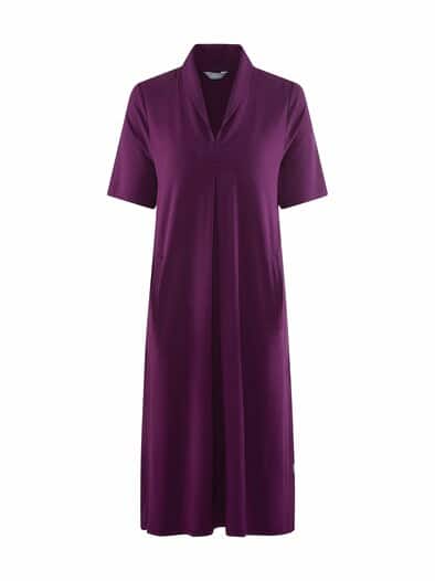 Jerseykleid Silhouette Aubergine