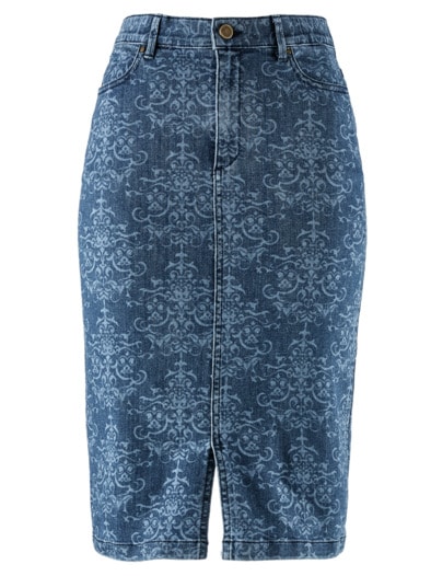 Flexbundrock Jacquard-Dessin Mittelblau