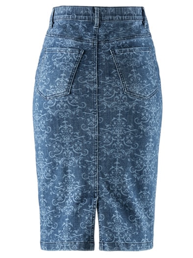 Flexbundrock Jacquard-Dessin Mittelblau